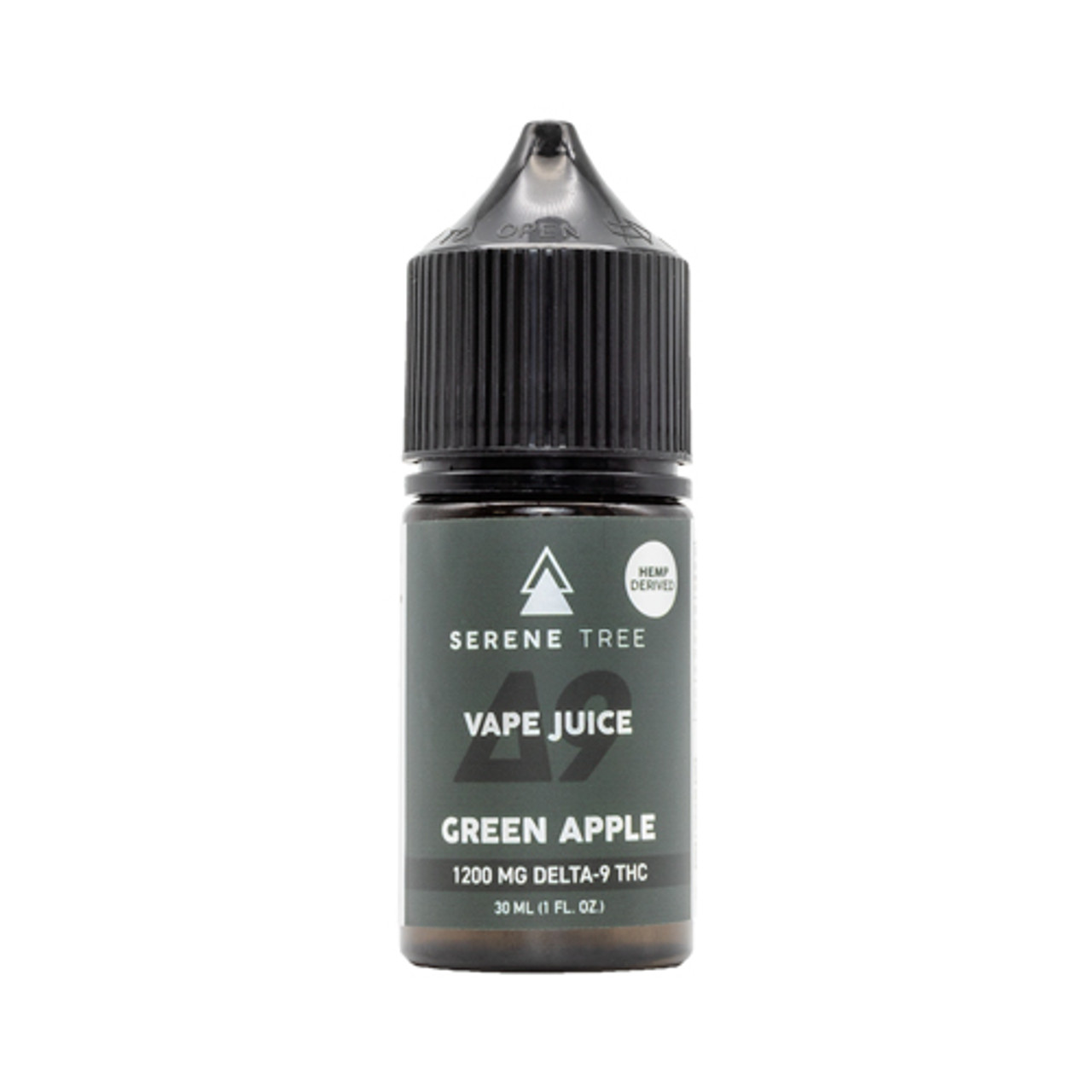 Serene Tree Delta-9 THC Green Apple Vape Juice 1200mg